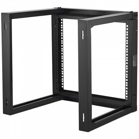 9U Wall Mount Rack 150 lbs/68.04 kg Open Frame Server Network Rack Black