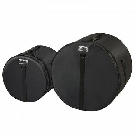 5-Piece Drum Bag Set 1680D Oxford Fabric Padded Drum Bags and Cases with 4.92 ft Detachable Shoulder Strap Carry Handles Foldable Design