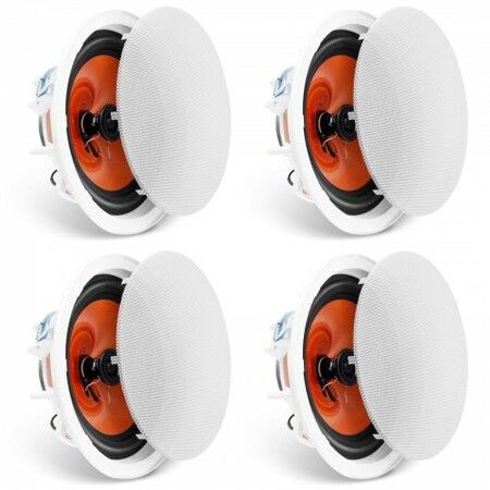 4 PCs 203.2 mm in Ceiling Speakers 100-Watts Flush Mount Ceiling & in-Wall Speakers System with 8ΩImpedance 89dB Sensitivity