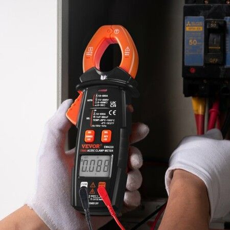 Digital Clamp Meter T-RMS 6000 Counts 600A Clamp Multimeter Tester Measures Current Voltage Resistance Diodes Continuity Data Retention NCV