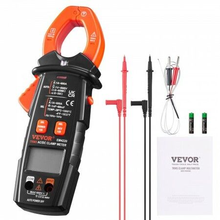 Digital Clamp Meter T-RMS 6000 Counts 600A Clamp Multimeter Tester Measures Current Voltage Resistance Diodes Continuity Data Retention NCV