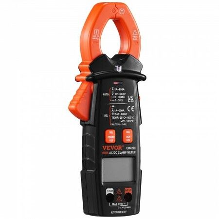 Digital Clamp Meter T-RMS 6000 Counts 600A Clamp Multimeter Tester Measures Current Voltage Resistance Diodes Continuity Data Retention NCV