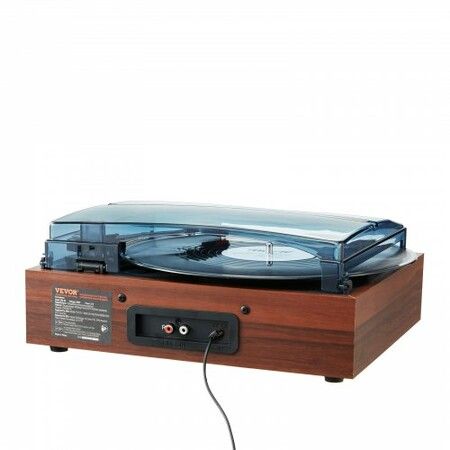 Bluetooth Vinyl Record Player 3-Speed Belt Driven Turntable 5W Speakers