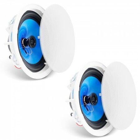 2 PCs 203.2 mm in Ceiling Speakers 50-Watts Flush Mount Ceiling & in-Wall Speakers System with 8ΩImpedance 89dB Sensitivity for Home Kitchen Living Room