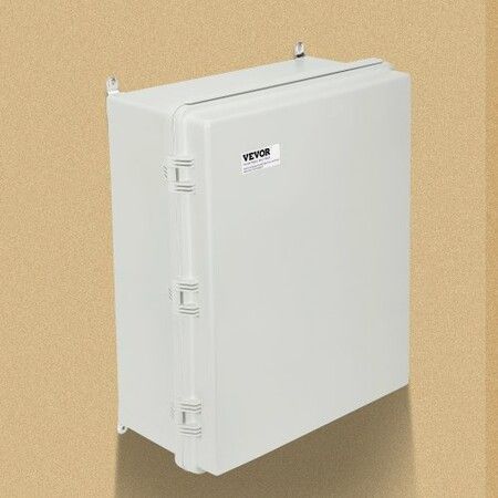 Outdoor Electrical Junction Box 350 x 250 x 150 mm ABS Plastic Electrical Enclosure Box with Hinged Cover Stainless Steel Latch IP67 Dustproof Waterproof