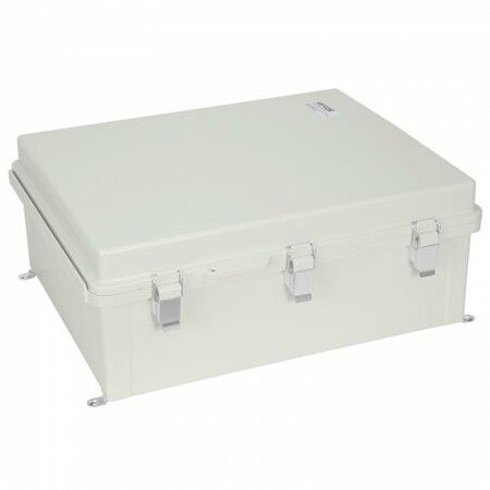 Outdoor Electrical Junction Box 350 x 250 x 150 mm ABS Plastic Electrical Enclosure Box with Hinged Cover Stainless Steel Latch IP67 Dustproof Waterproof