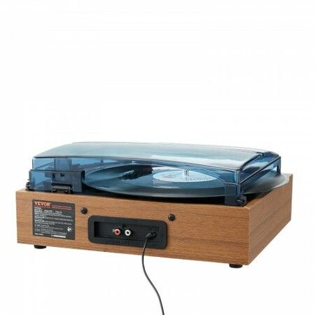 Bluetooth Vinyl Record Player 3-Speed Belt Driven Turntable 3W Speakers