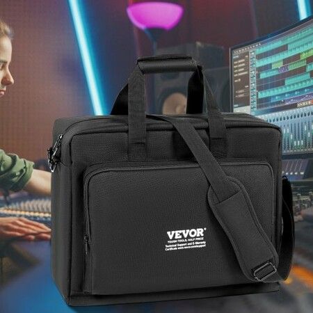 Padded DJ Mixer Gig Bag 1200D Oxford Fabric DJ Gear Carry Bag with a Storage Pocket 1.5 M Removable Shoulder Strap 10 MM Padding 490 x 220 x 390 mm
