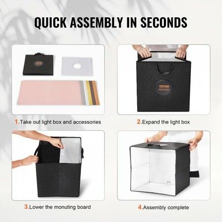 Photo Studio Light Box 3000-5600K 6 Double-Sided Color Backdrops 31.5 x 31 x 31 cm