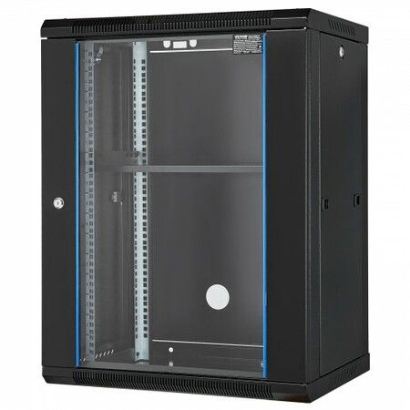 15U Wall Mount Network Server Rack Cabinet Enclosure 457.2 mm Door Lock