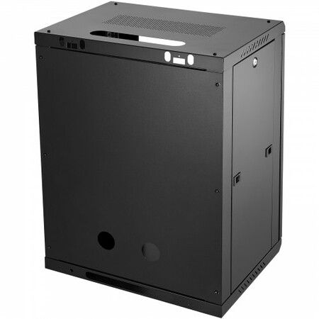 15U Wall Mount Network Server Rack Cabinet Enclosure 457.2 mm Door Lock