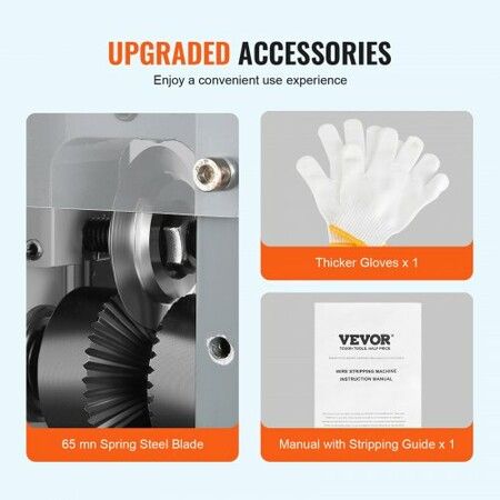 Automatic Wire Stripping Machine 0.06''-0.98'' Electric Motorized Cable Stripper 180 W 60 ft/min Wire Peeler with Visible Stripping Depth Reference