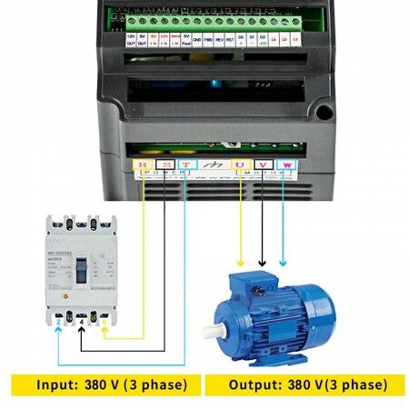 4KW 380V VFD Variable Frequency Drive For Spindle Motor 4KW 5HP Control 380V Technique Inverter