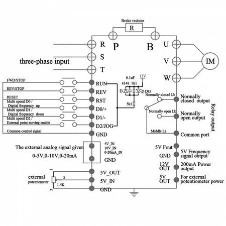 4KW 380V VFD Variable Frequency Drive For Spindle Motor 4KW 5HP Control 380V Technique Inverter