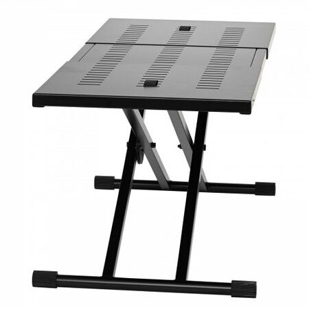 Portable DJ Table with Double-X Braced Keyboard Stand Adjustable Height  (82-109.5) x 46.5cm