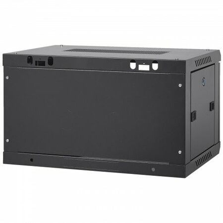 6U Wall Mount Network Server Cabinet 15.5'' Deep Server Rack Cabinet Enclosure 200 lbs Max Ground-mounted Load Capacity with Locking Glass Door Side Panels