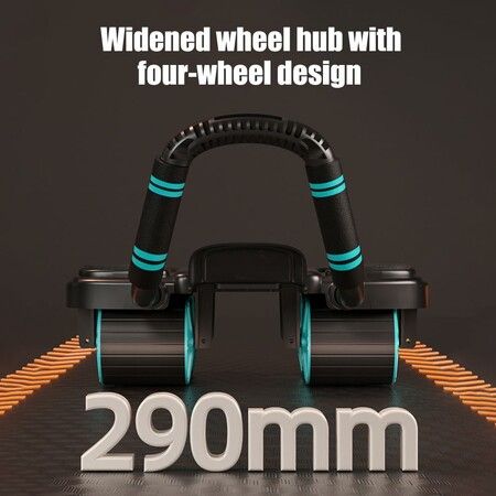 Ab Wheel Roller with Elbow Support,Automatic Rebound Abdominal Wheel Roller,Upgraded Four-Wheel Abdominal Wheel Core Workout Equipment Home Gym Abs Machine