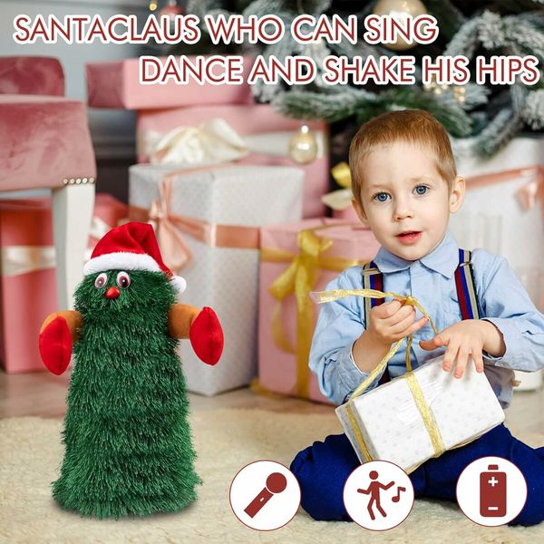 20*8cm Singing Dancing Christmas Tree,Musical Rotating Animated Christmas Decorations for Kids (Medium)