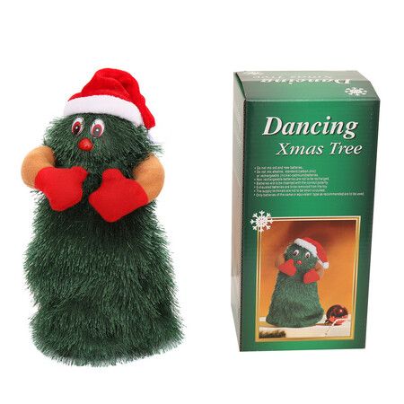 16*7cm Singing Dancing Christmas Tree,Musical Rotating Animated Christmas Decorations for Kids (Small)