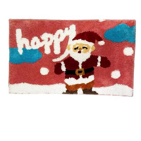 40*60cm Christmas Bath Rug Mat Soft Absorbent Non Slip Machine Washable Rug for Bathroom, Living Room, Kitchen