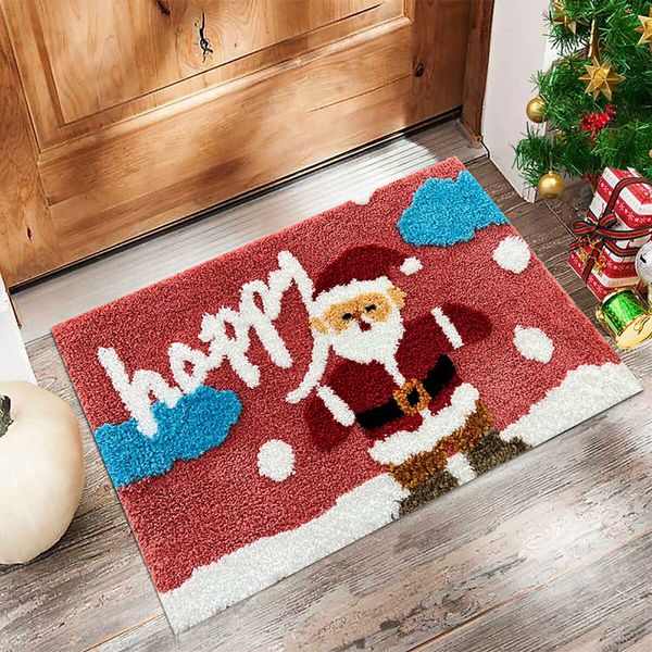 40*60cm Christmas Bath Rug Mat Soft Absorbent Non Slip Machine Washable Rug for Bathroom, Living Room, Kitchen