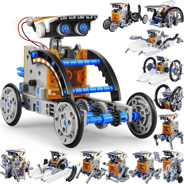 STEM 13in1 Education Solar Battery  Dual Power Robots Toys  DIY Educational Toy Science Kits Experiment Robotics Set Birthday Chirstmas Gifts