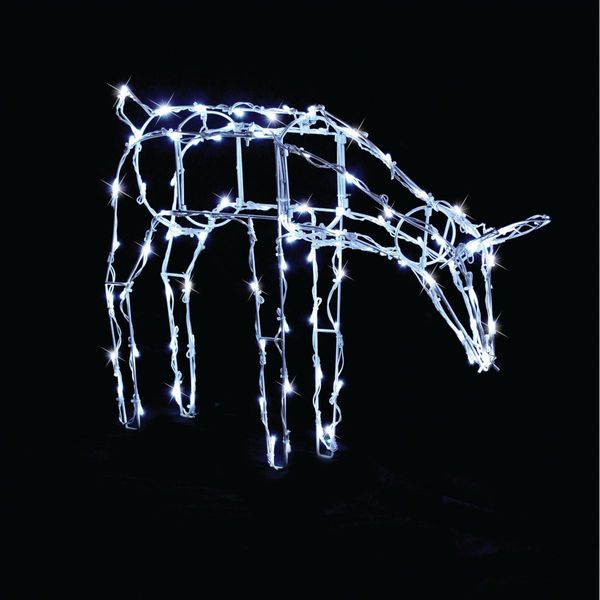 Battery Operated LED Reindeer -2 Style Options: Feeding and Standing - Standing