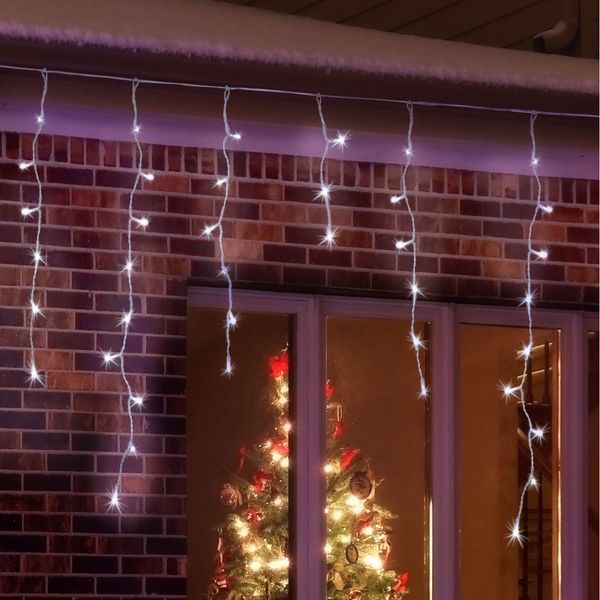 960 LEDs Snowing Icicle Lights -available in 4 Colors - Warm White