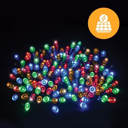 Solar 240 LED Fairy Lights -11.9m, available in 4 Colors - Warm White