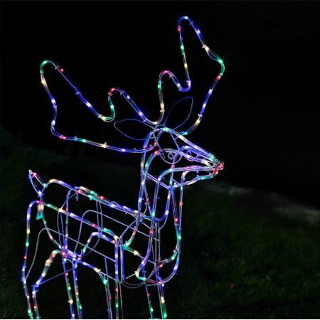 LED Twinkling Standing Reindeer -110cm available in 2 Colors - Multicolor