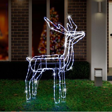 LED Twinkling Standing Reindeer -110cm available in 2 Colors - Multicolor