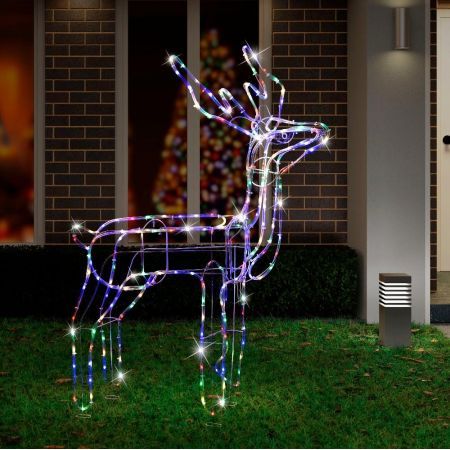 LED Twinkling Standing Reindeer -110cm available in 2 Colors - Cool White