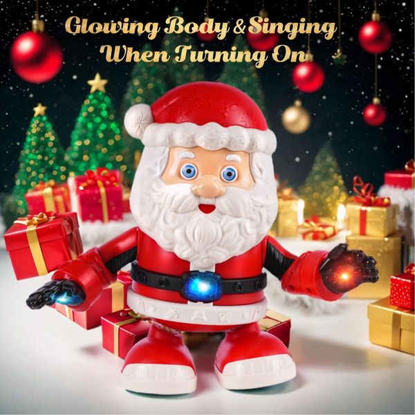 Twerking Santa Claus with Music, Singing and Dancing Animated Electric Christmas Toys for Kids, Moving Christmas Decorations