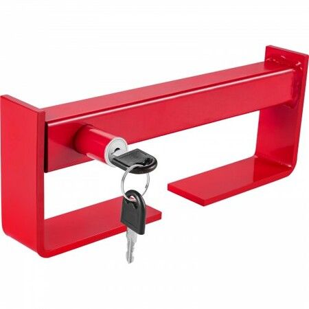 Heavy Duty Cargo Door Lock Shipping Container Lock with 2 Keys 9.84"-17.32" Locking Distance for Semi Trailer Trucks and Containers - Bright Red Powder