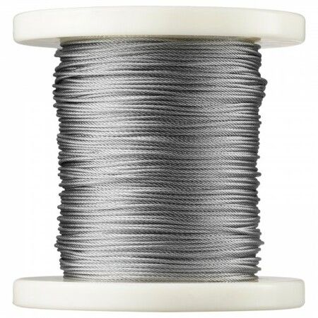 1/16 Wire Rope Kit 304 Stainless Steel Cable with 80 Sleeves and 20 Thimbles 7x7 Strands Construction Marine Aircraft Grade for Handrail Decking Garden