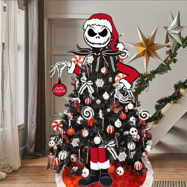 Large Christmas Tree Topper,Gothic Halloween Christmas Decor for Tree,Halloween Christmas Decorations