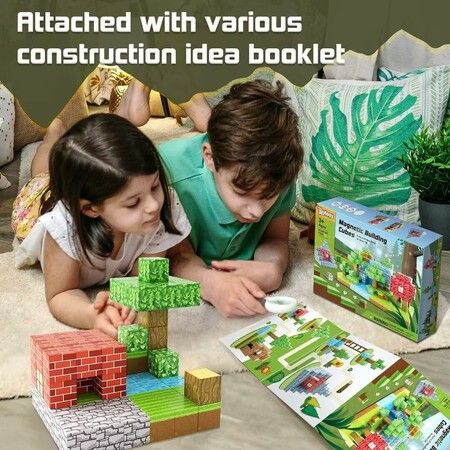 100pcs Mine World   Blocks-Build  STEM Sensory Classroom Must Haves Construction Toys Birthday Chirstmas Gifts