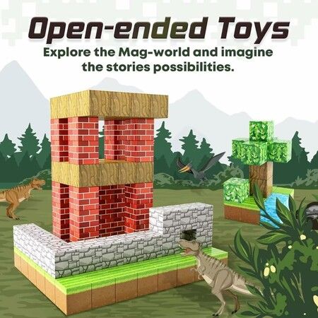 100pcs Mine World   Blocks-Build  STEM Sensory Classroom Must Haves Construction Toys Birthday Chirstmas Gifts