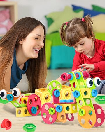 189pcs Educational STEM Toys Drill Construction Building Blocks Toy Building Sets Kids Toys Creative Activities Games  Birthday Christmas Gift