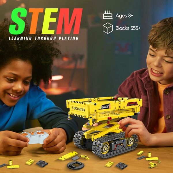 Excavator Robot Building Toys Remote & APP Control STEM Project Kits Learning Educational Building Kit Gifts for Kids Ages 12+(555 Pcs)