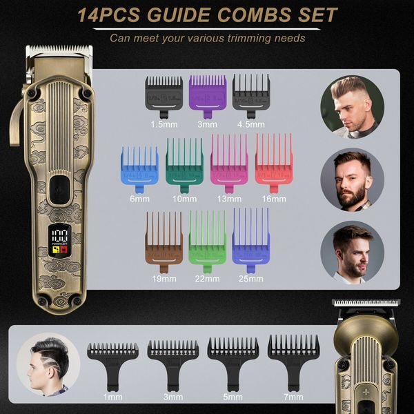 Beard Trimmer Kit Hair Clipper Set Professional Hair Trimmer Electric Foil Shaver Razor for Men Haircutting Machine