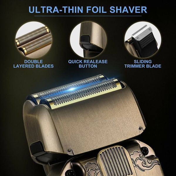 Beard Trimmer Kit Hair Clipper Set Professional Hair Trimmer Electric Foil Shaver Razor for Men Haircutting Machine