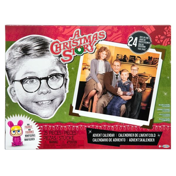 A Christmas Story Advent Calendar 2024 Includes 24 Windows Filled with Silly and Festive 1-inch Figures & Accessories