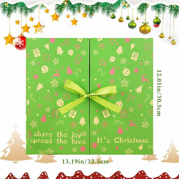 24 Empty Advent Calendar Boxes,Advent Calendar Fillers,DIY Advent Calendar Empty Boxes to Fill,Fillable Empty Advent Calendar 2025 (Green)