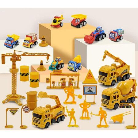 Advent Calendar Kids Boys, Construction Vehicles Toy Set, Christmas Engineering Playset, Countdown Calendar Gift for 3 to 8 Year Old Children Teens