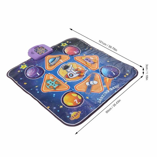 Electronic Dance Play Pad, Easy Carry Musical Foldable Promote Coordination Kids Dancing Mat for Age 3 to 12