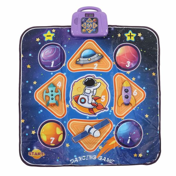 Electronic Dance Play Pad, Easy Carry Musical Foldable Promote Coordination Kids Dancing Mat for Age 3 to 12