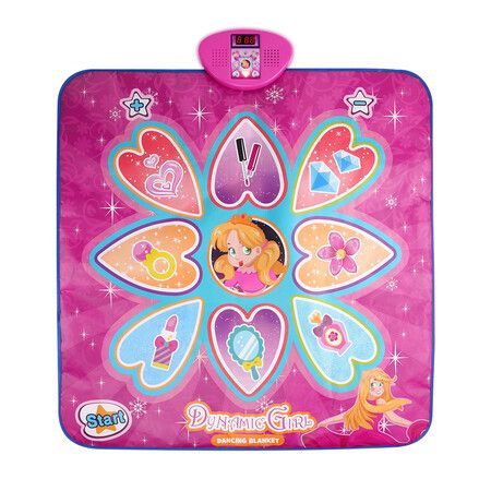 Dance Mat, Game Toy, Children's Electronic Dance Mat, Music Play Mat, Built in LED Light, 3 Songs Switching,for Kids Age 3 to 12