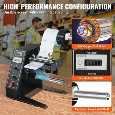 Automatic Label Dispenser Width 15-125 mm Length 3-150 mm Automatic Label Stripper Label Separating Machine Speed Adjustable Label Applicator Auto