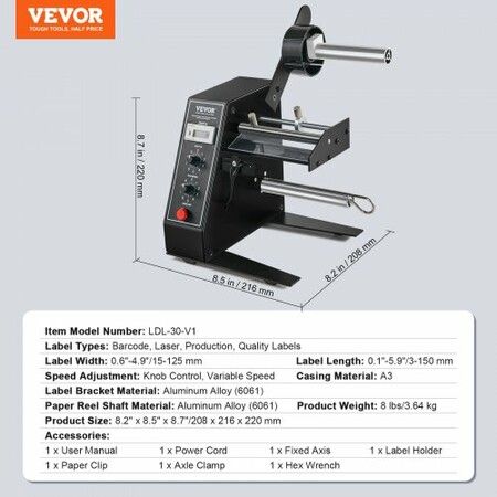 Automatic Label Dispenser Width 15-125 mm Length 3-150 mm Automatic Label Stripper Label Separating Machine Speed Adjustable Label Applicator Auto